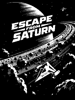 Escape from Saturn title screen: the logo beside a ring of Saturn and a spaceship
